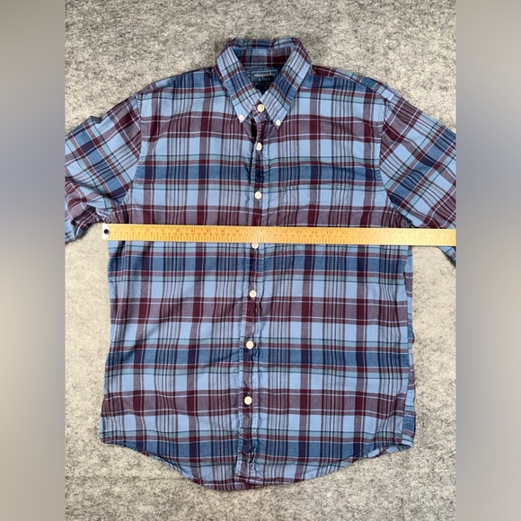 Abercrombie & Fitch Men’s Medium Blue flannel shirt - Picture 4 of 7